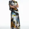 COS PRINTED FLARED MAXI SKIRT-Women Skirts