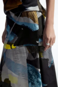 COS PRINTED FLARED MAXI SKIRT-Women Skirts
