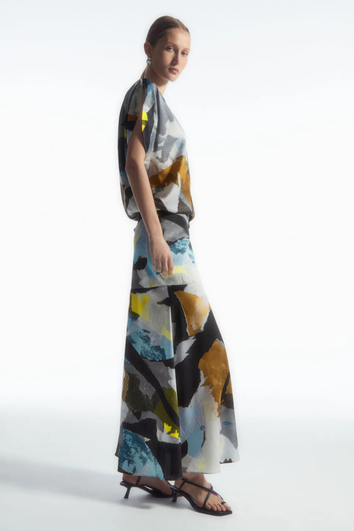 COS PRINTED FLARED MAXI SKIRT-Women Skirts