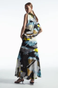 COS PRINTED FLARED MAXI SKIRT-Women Skirts