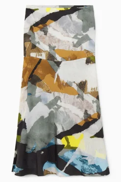 COS PRINTED FLARED MAXI SKIRT-Women Skirts