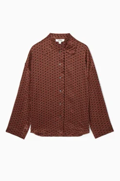 COS PRINTED PURE SILK PAJAMA SHIRT-Women Shirts & Blouses | Tops