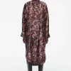 COS PRINTED SCARF-DETAIL MIDI DRESS-Women Dresses & Jumpsuits