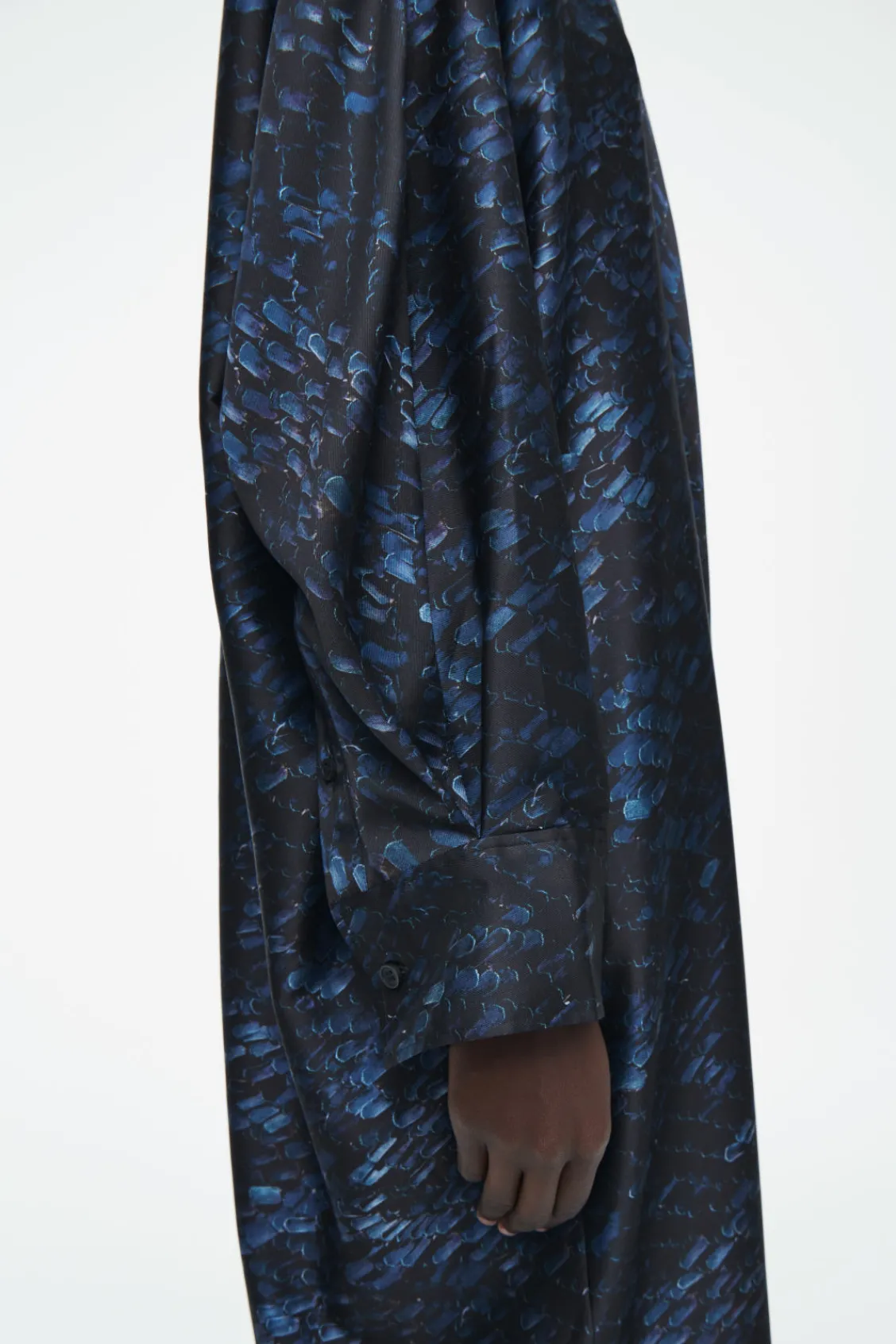COS PRINTED SCARF-DETAIL MIDI DRESS-Women Dresses & Jumpsuits
