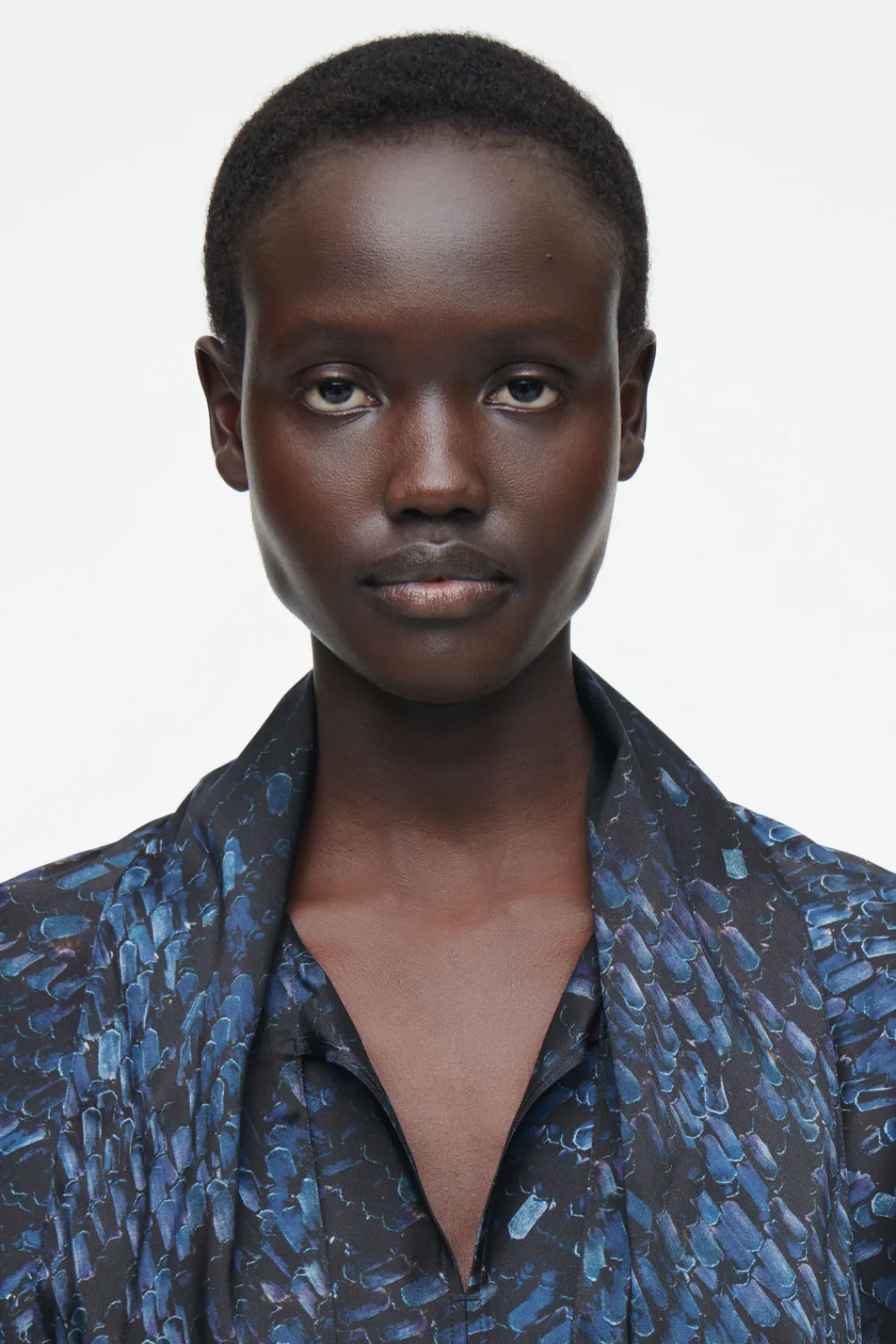 COS PRINTED SCARF-DETAIL MIDI DRESS-Women Dresses & Jumpsuits