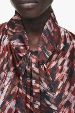 COS PRINTED SCARF-DETAIL MIDI DRESS-Women Dresses & Jumpsuits