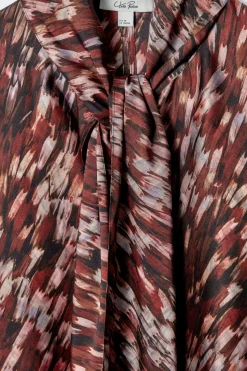 COS PRINTED SCARF-DETAIL MIDI DRESS-Women Dresses & Jumpsuits
