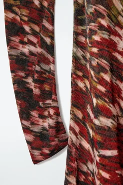 COS PRINTED SEMI-SHEER KNITTED MAXI DRESS-Women Dresses & Jumpsuits | Sweaters & Cardigans