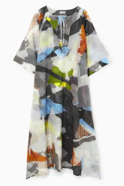 COS PRINTED TIE-DETAIL KAFTAN-Women Dresses & Jumpsuits