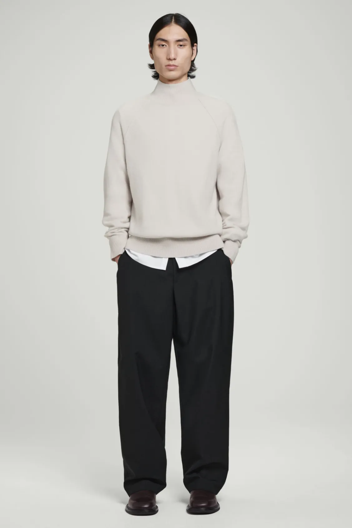 COS PURE CASHMERE FUNNEL-NECK SWEATER- Sweaters & Cardigans | Cashmere