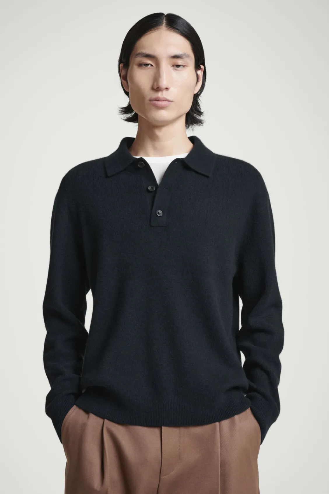 COS PURE CASHMERE POLO SHIRT- Polo Shirts | Cashmere