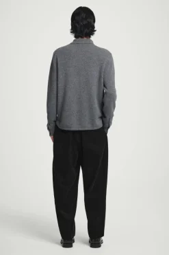 COS PURE CASHMERE ZIP-UP OVERSHIRT- Shirts | Cashmere