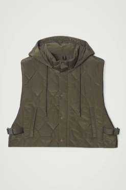 COS QUILTED HOODED HYBRID VEST- Hats & Scarves | Coats & Jackets