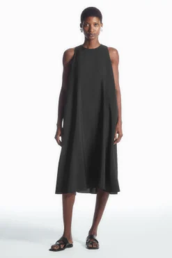 COS RACER-NECK MIDI DRESS-Women Dresses & Jumpsuits