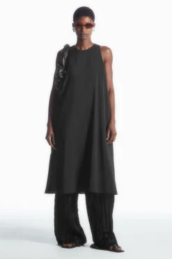 COS RACER-NECK MIDI DRESS-Women Dresses & Jumpsuits