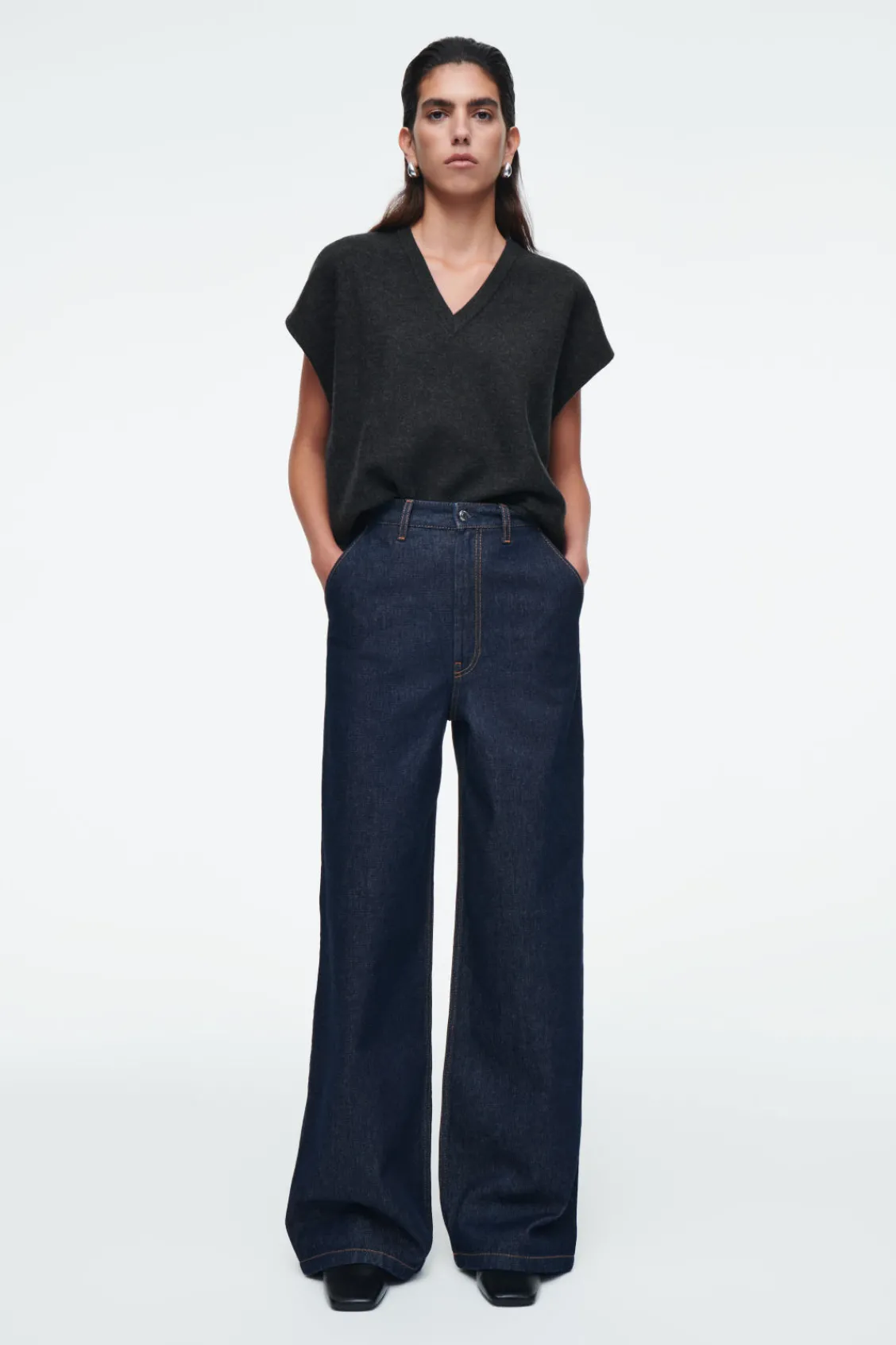 COS RAW DENIM PANTS-Women Jeans | Pants