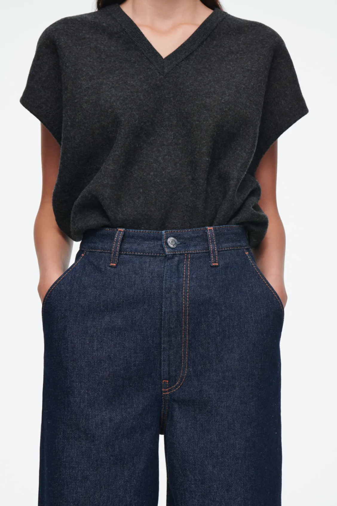 COS RAW DENIM PANTS-Women Jeans | Pants