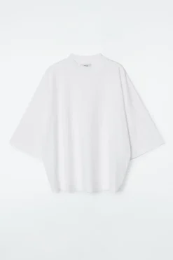 COS REGULAR BOXY MOCK-NECK T-SHIRT-Women Tops