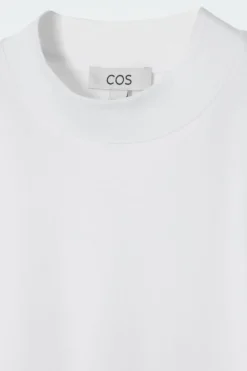 COS REGULAR BOXY MOCK-NECK T-SHIRT-Women Tops
