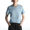 COS REGULAR BOXY V-NECK T-SHIRT-Women T-Shirts | Tops