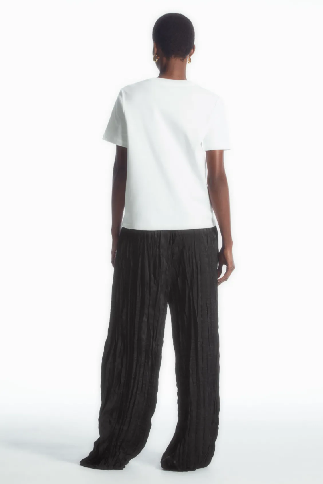COS REGULAR BOXY V-NECK T-SHIRT-Women Tops