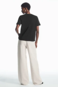 COS REGULAR BOXY V-NECK T-SHIRT-Women Tops
