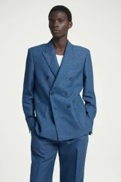 COS REGULAR DOUBLE-BREASTED LINEN BLAZER- Suits & Tailoring | Coats & Jackets