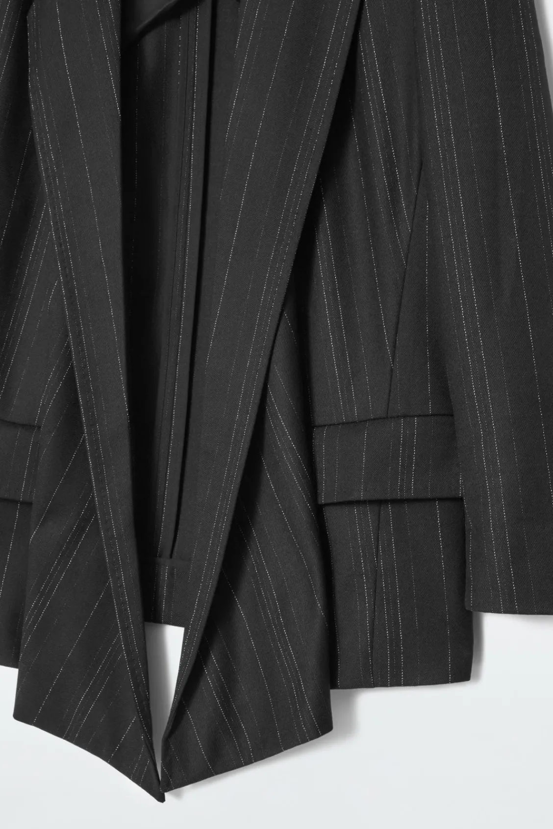 COS REGULAR DRAPED PINSTRIPED BLAZER-Women Vests & Tailoring | Coats & Jackets