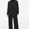 COS REGULAR ELASTICATED WOOL STRAIGHT-LEG PANTS-Women Vests & Tailoring | Pants