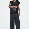 COS REGULAR ELASTICATED WOOL STRAIGHT-LEG PANTS-Women Pants