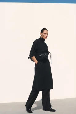 COS REGULAR ELASTICATED WOOL STRAIGHT-LEG PANTS-Women Vests & Tailoring | Pants