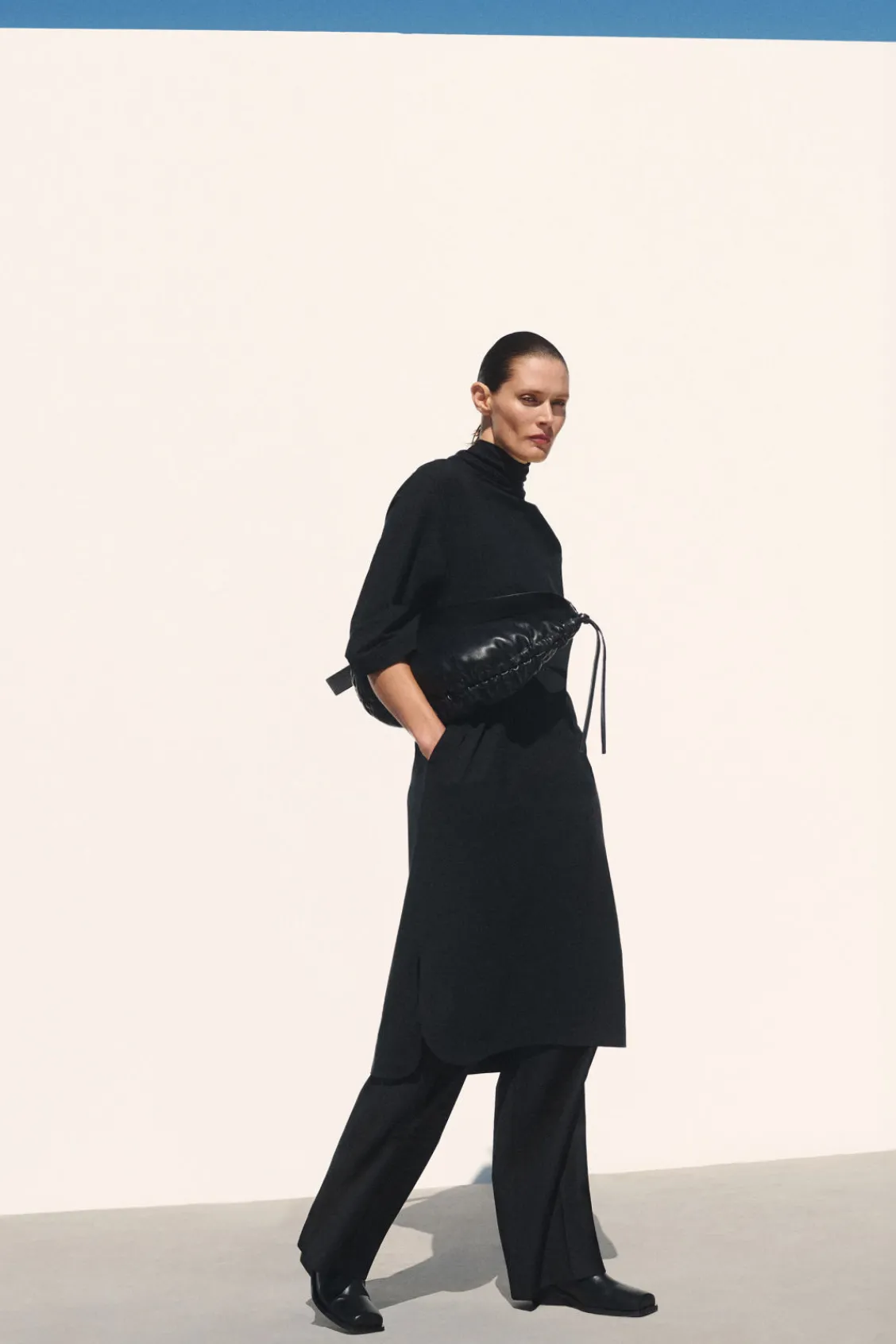 COS REGULAR ELASTICATED WOOL STRAIGHT-LEG PANTS-Women Vests & Tailoring | Pants
