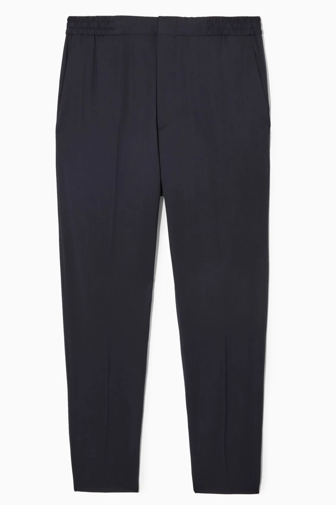 COS REGULAR ELASTICATED WOOL-TWILL TAPERED PANTS- Pants