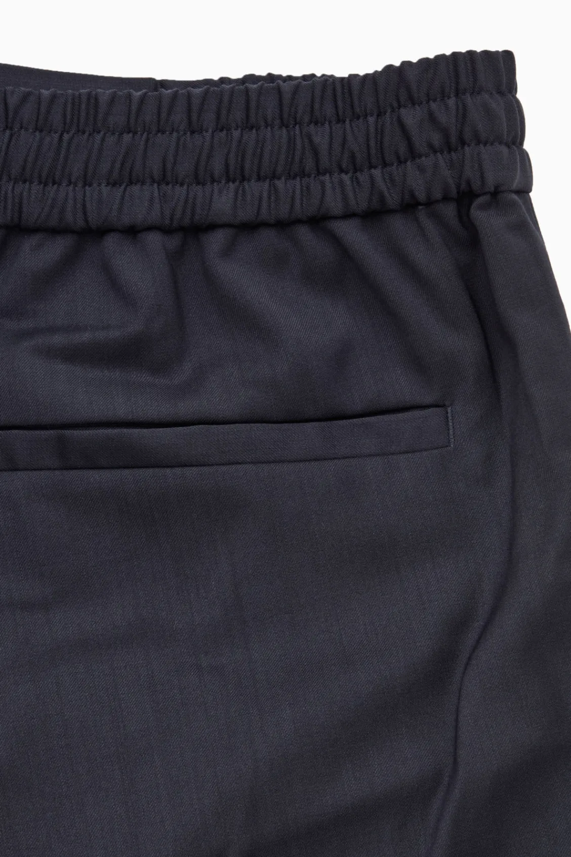 COS REGULAR ELASTICATED WOOL-TWILL TAPERED PANTS- Pants