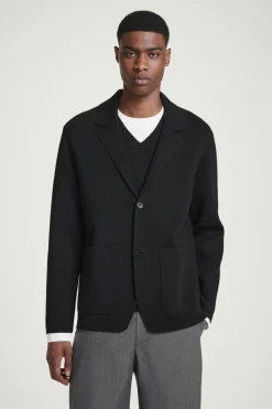 COS REGULAR KNITTED MERINO-WOOL BLAZER- Suits & Tailoring