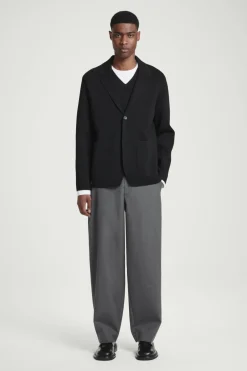 COS REGULAR KNITTED MERINO-WOOL BLAZER- Suits & Tailoring