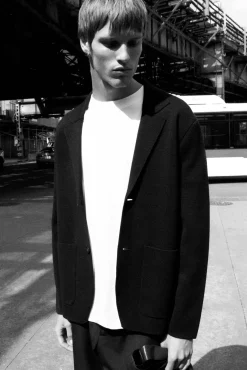 COS REGULAR KNITTED MERINO-WOOL BLAZER- Suits & Tailoring