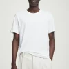 COS REGULAR LIGHTWEIGHT BRUSHED-COTTON T-SHIRT- T-Shirts
