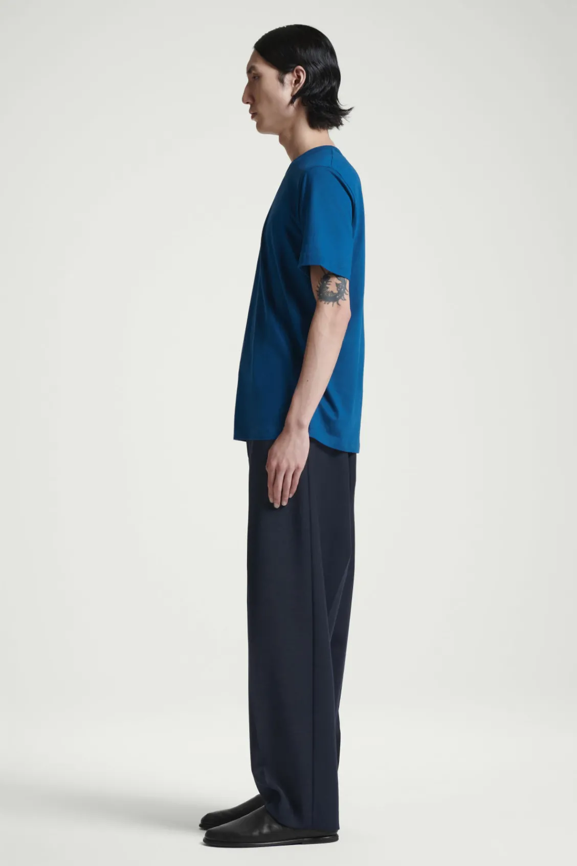 COS REGULAR LIGHTWEIGHT BRUSHED-COTTON T-SHIRT- T-Shirts