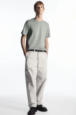 COS REGULAR LIGHTWEIGHT BRUSHED-COTTON T-SHIRT- T-Shirts