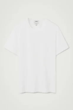 COS REGULAR LIGHTWEIGHT BRUSHED-COTTON T-SHIRT- T-Shirts