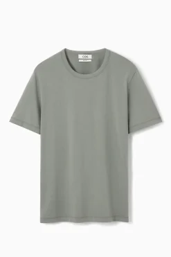 COS REGULAR LIGHTWEIGHT BRUSHED-COTTON T-SHIRT- T-Shirts