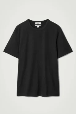 COS REGULAR LIGHTWEIGHT BRUSHED-COTTON T-SHIRT- T-Shirts