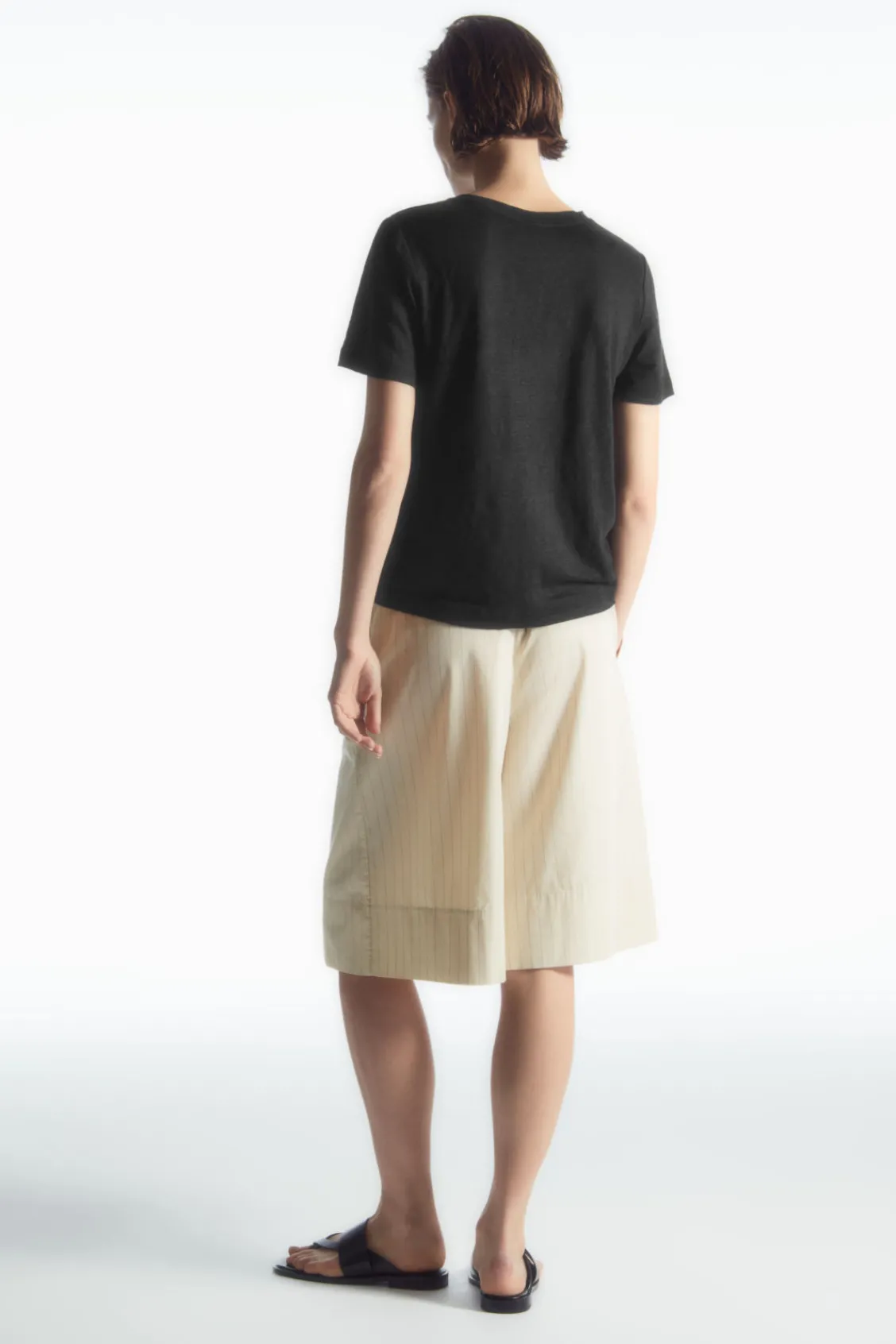 COS REGULAR LINEN T-SHIRT-Women T-Shirts | Tops