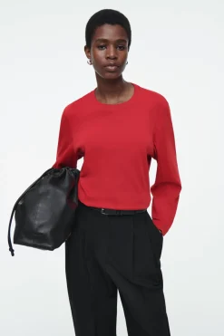 COS REGULAR LONG-SLEEVED T-SHIRT-Women Tops