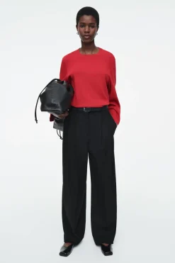 COS REGULAR LONG-SLEEVED T-SHIRT-Women Tops
