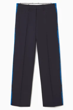 COS REGULAR PAINTED STRAIGHT-LEG WOOL PANTS-Women Pants