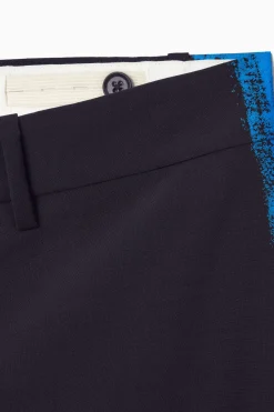 COS REGULAR PAINTED STRAIGHT-LEG WOOL PANTS-Women Pants