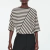 COS REGULAR PANELED STRIPED T-SHIRT-Women Tops
