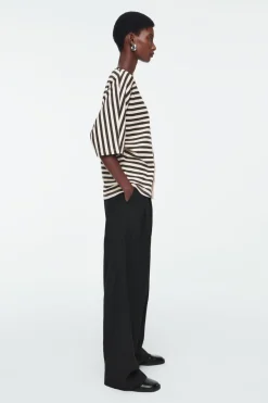 COS REGULAR PANELED STRIPED T-SHIRT-Women Tops